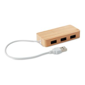 USB Hub | Bamboo - Powerbank