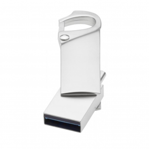 Feston | Type C USB 3.0 carabiner | Silver - USB Flash Drive